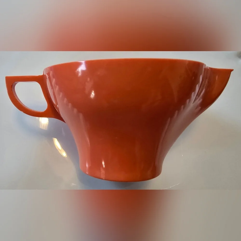 Vintage MCM Coral Melmac Mallo Belle Mallory M-421 Sugar Bowl and M-422 Creamer - Picture 9 of 9